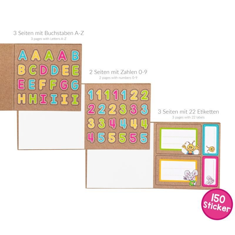 Trendhaus - ABC CHAMPIONS Stickerbuch für die Schule 150-teilig
