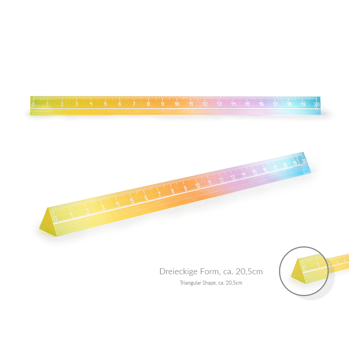 Trendhaus - Lineal Regenbogen Acryl