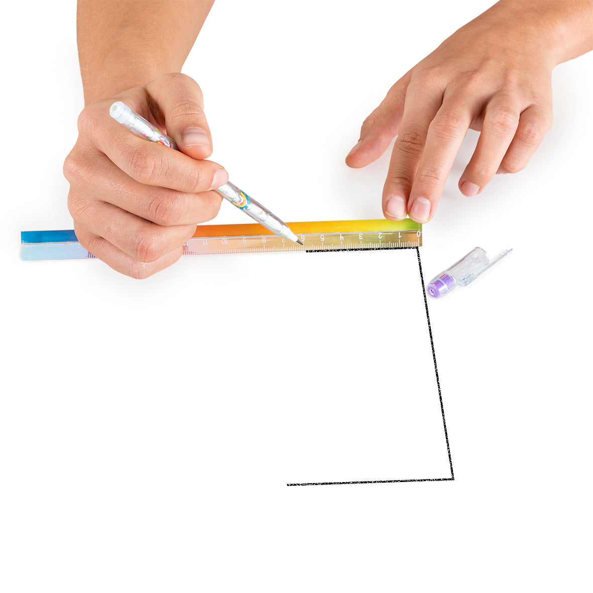 Trendhaus - Lineal Regenbogen Acryl