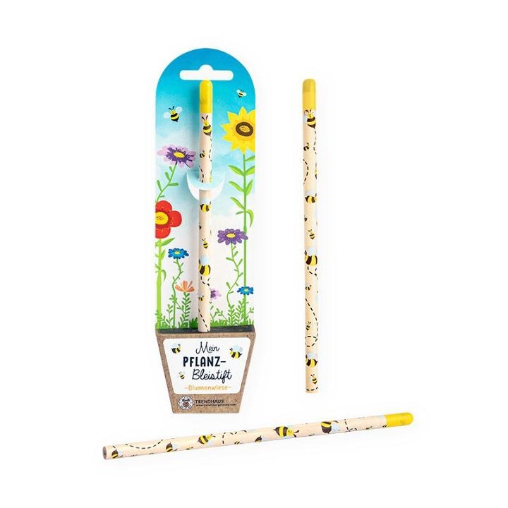 Trendhaus - MEINE BIENENFREUNDE Pflanz-Bleistift Blumenwiese
