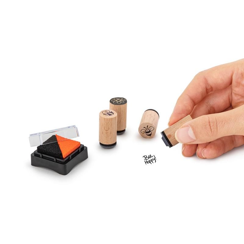 Trendhaus - MEINE BIENENFREUNDE Mini-Holzstempel-Set