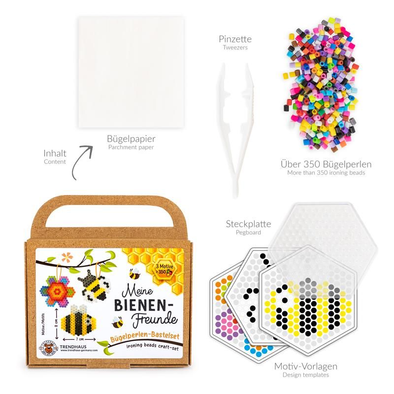 Trendhaus - MEINE BIENENFREUNDE Bügelperlen Bastelkoffer