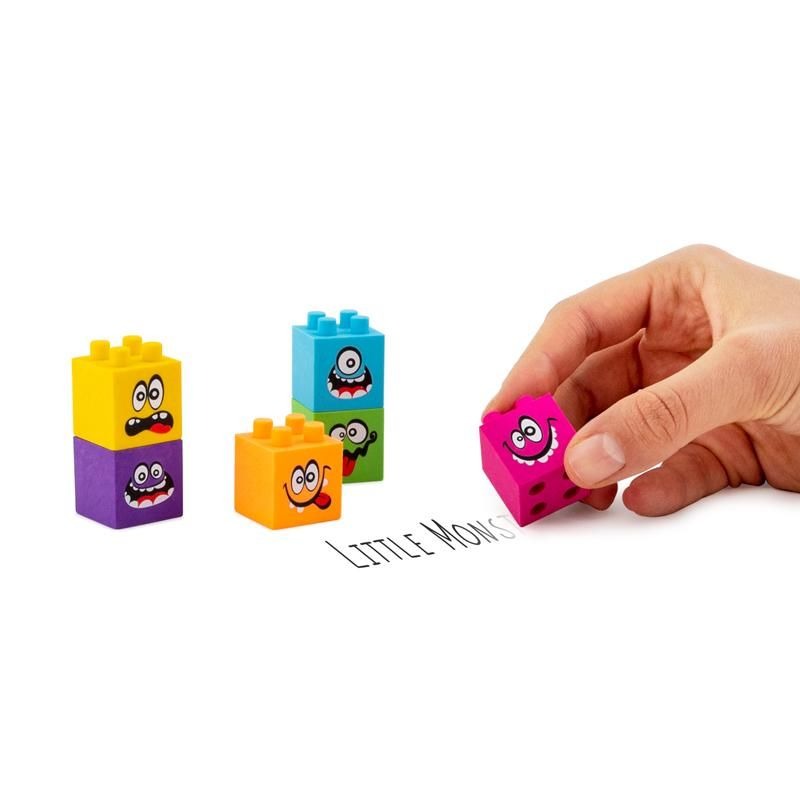 Trendhaus - LITTLE MONSTER Radierturm 3er-Set