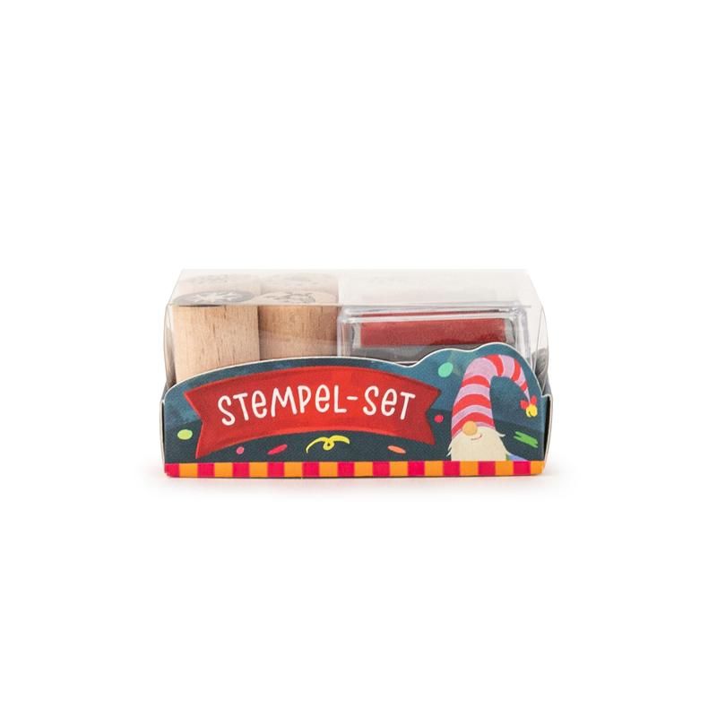 Trendhaus - Wichtel Mini Holzstempel Set