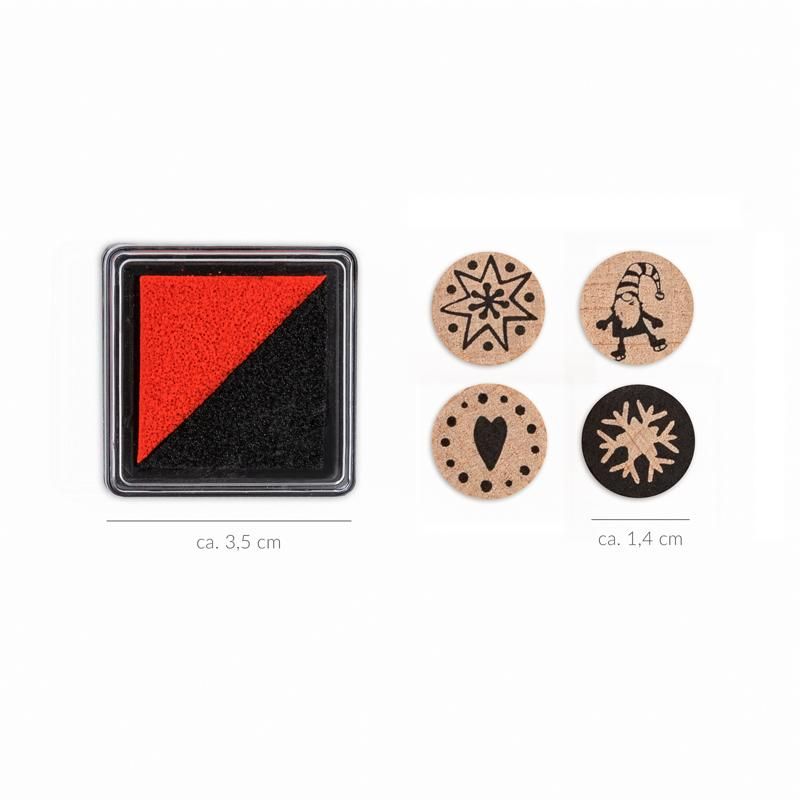 Trendhaus - Wichtel Mini Holzstempel Set