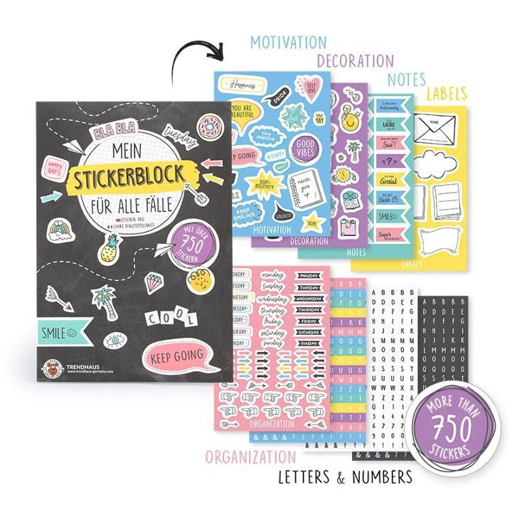Trendhaus - ALLES FÜR DIE SCHULE Cooler Sticker Block