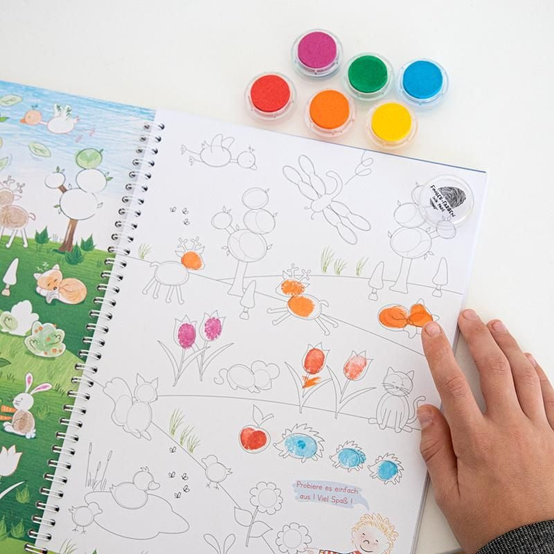 Trendhaus - Fingerstempel Kreativ-Malbuch