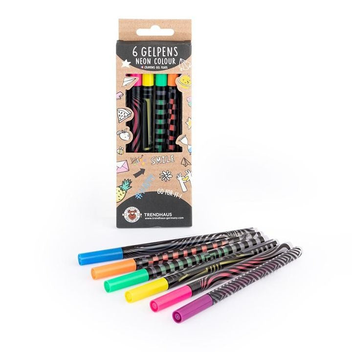 Trendhaus - ALLES FÜR DIE SCHULE Gelpens Neon Colour 6er-Set