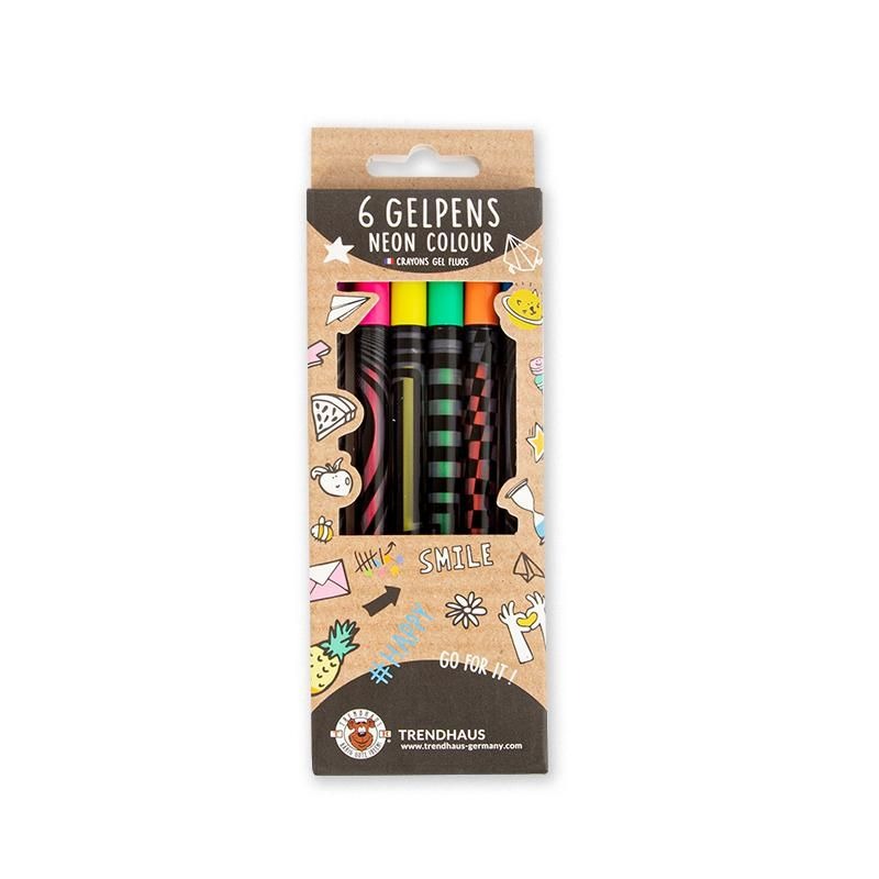 Trendhaus - ALLES FÜR DIE SCHULE Gelpens Neon Colour 6er-Set