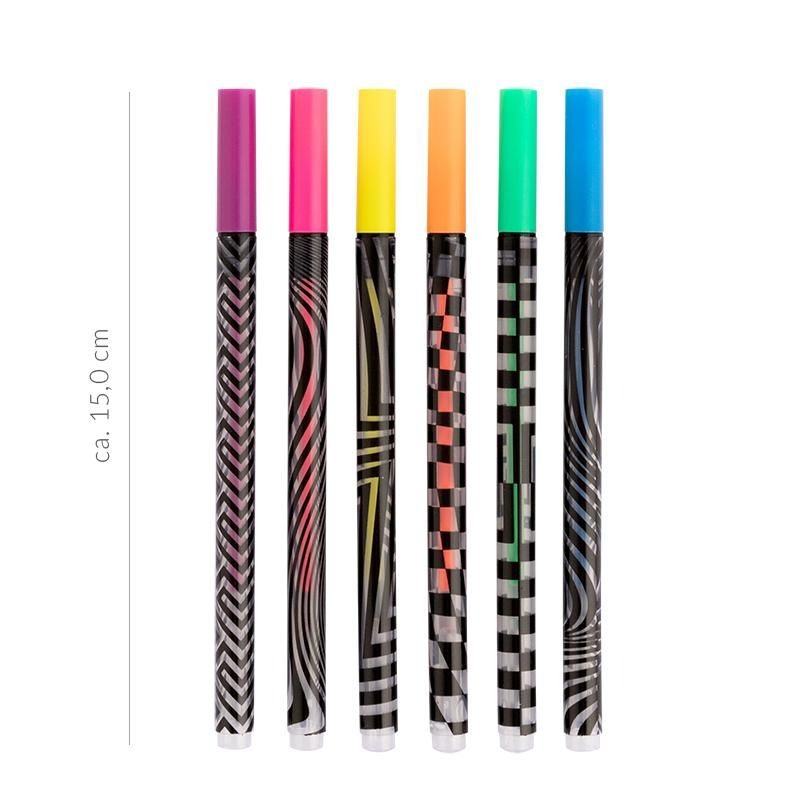 Trendhaus - ALLES FÜR DIE SCHULE Gelpens Neon Colour 6er-Set