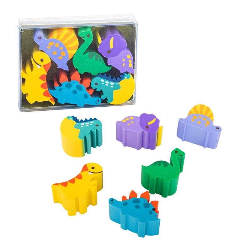 Trendhaus - Radierer Dino & Space Box 6er-Set