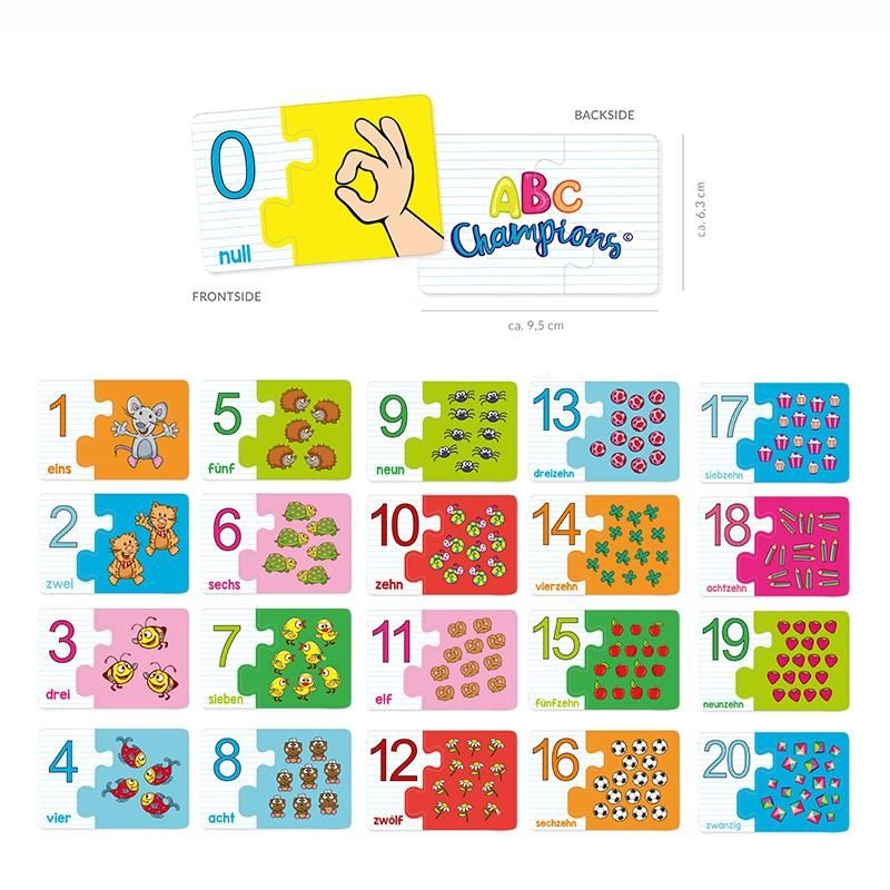Trendhaus - ABC CHAMPIONS Zahlen-Lernspielkarten-Set 42-teilig