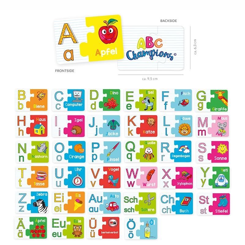 Trendhaus - ABC CHAMPIONS ABC-Lernspielkarten-Set 70-teilig