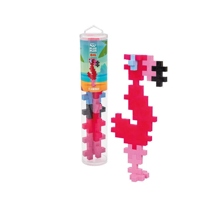 PLUS PLUS - Kreativ Bausteine 15 Stück BIG Flamingo