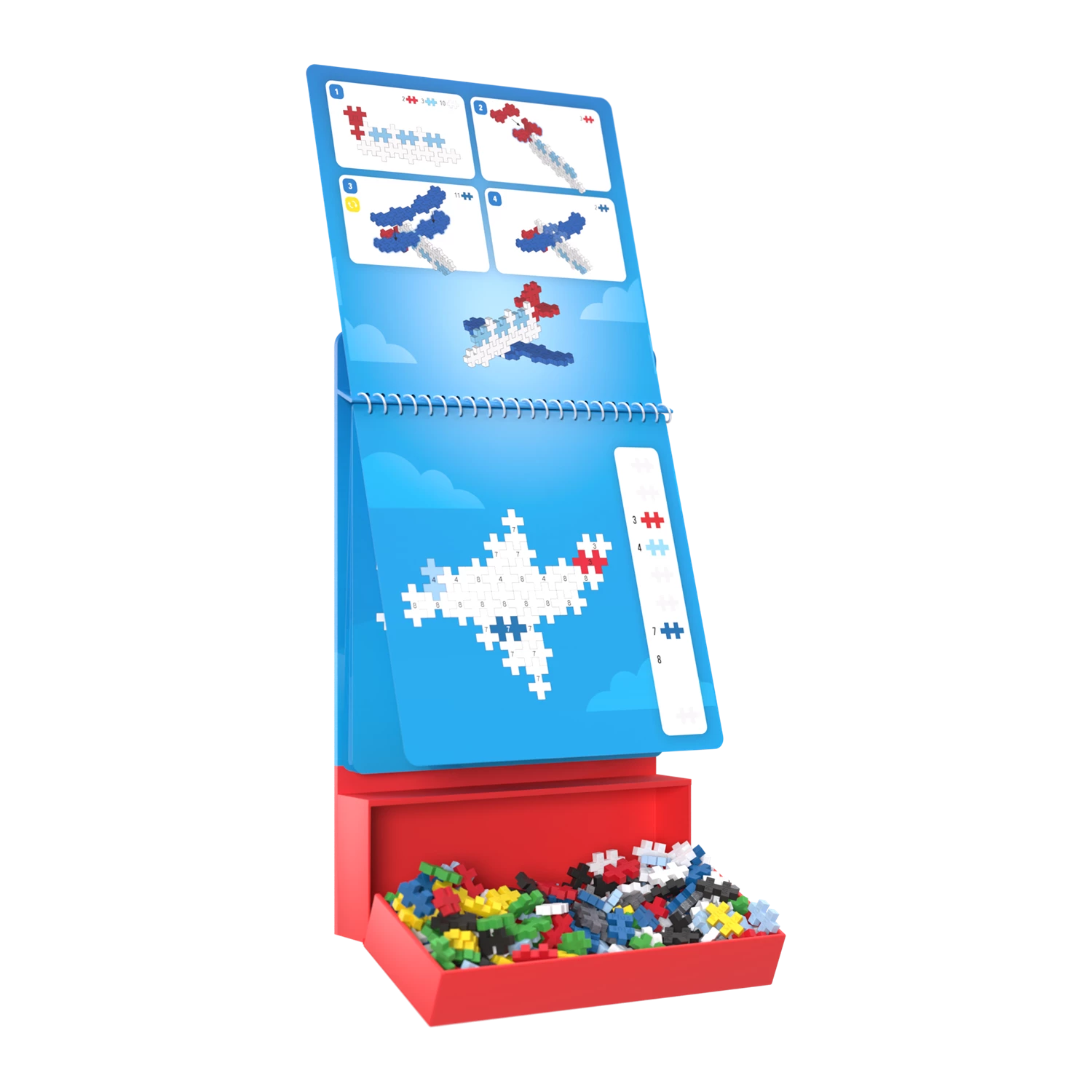 PLUS PLUS - Mini-Bausteine Puzzle Transport 125 Teile