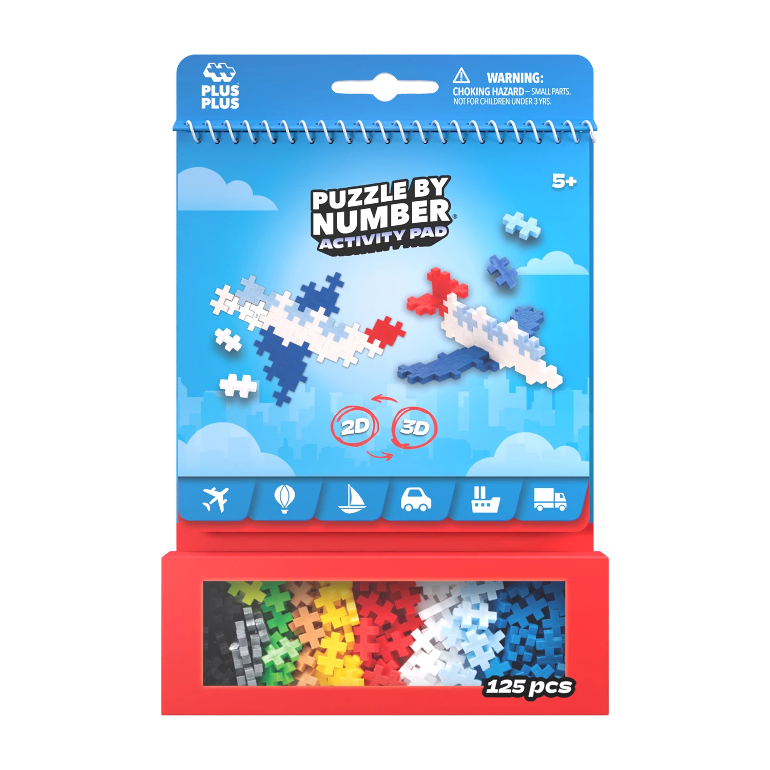 PLUS PLUS - Mini-Bausteine Puzzle Transport 125 Teile