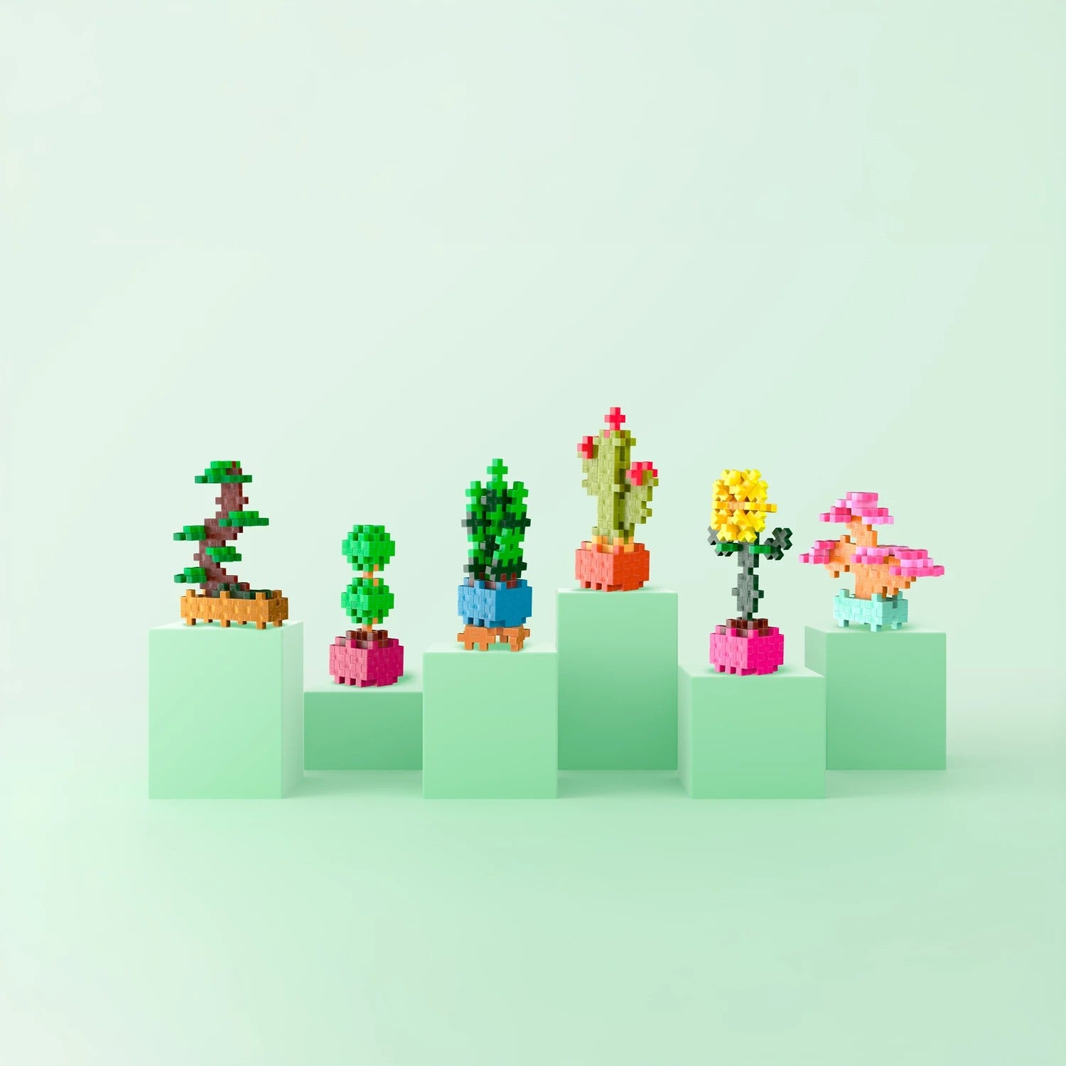PLUS PLUS - Mini-Bausteine Puzzle Pflanzen/Blumen 1 St.
