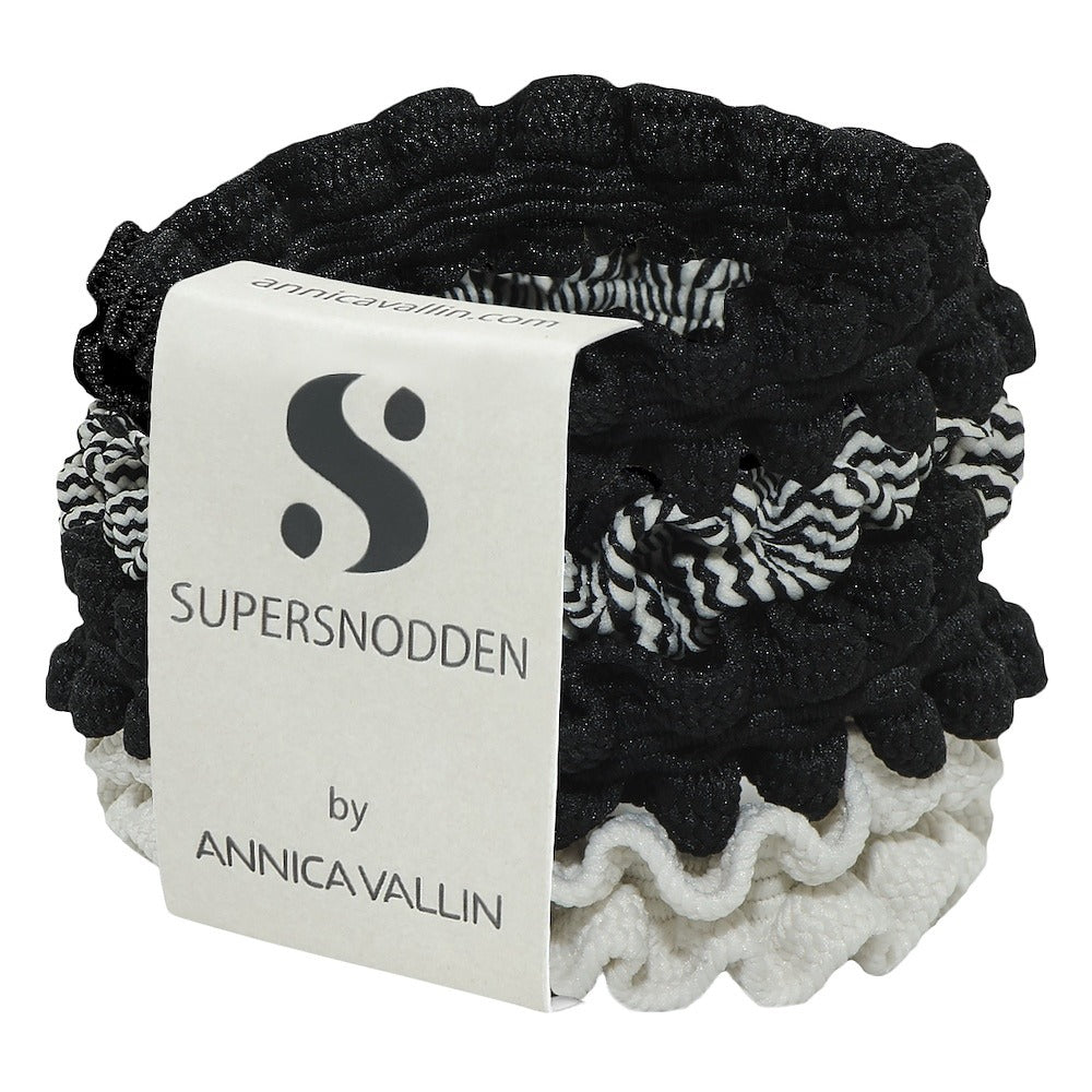 ANNICA VALLIN - Haargummi Wellenförmig Black & White