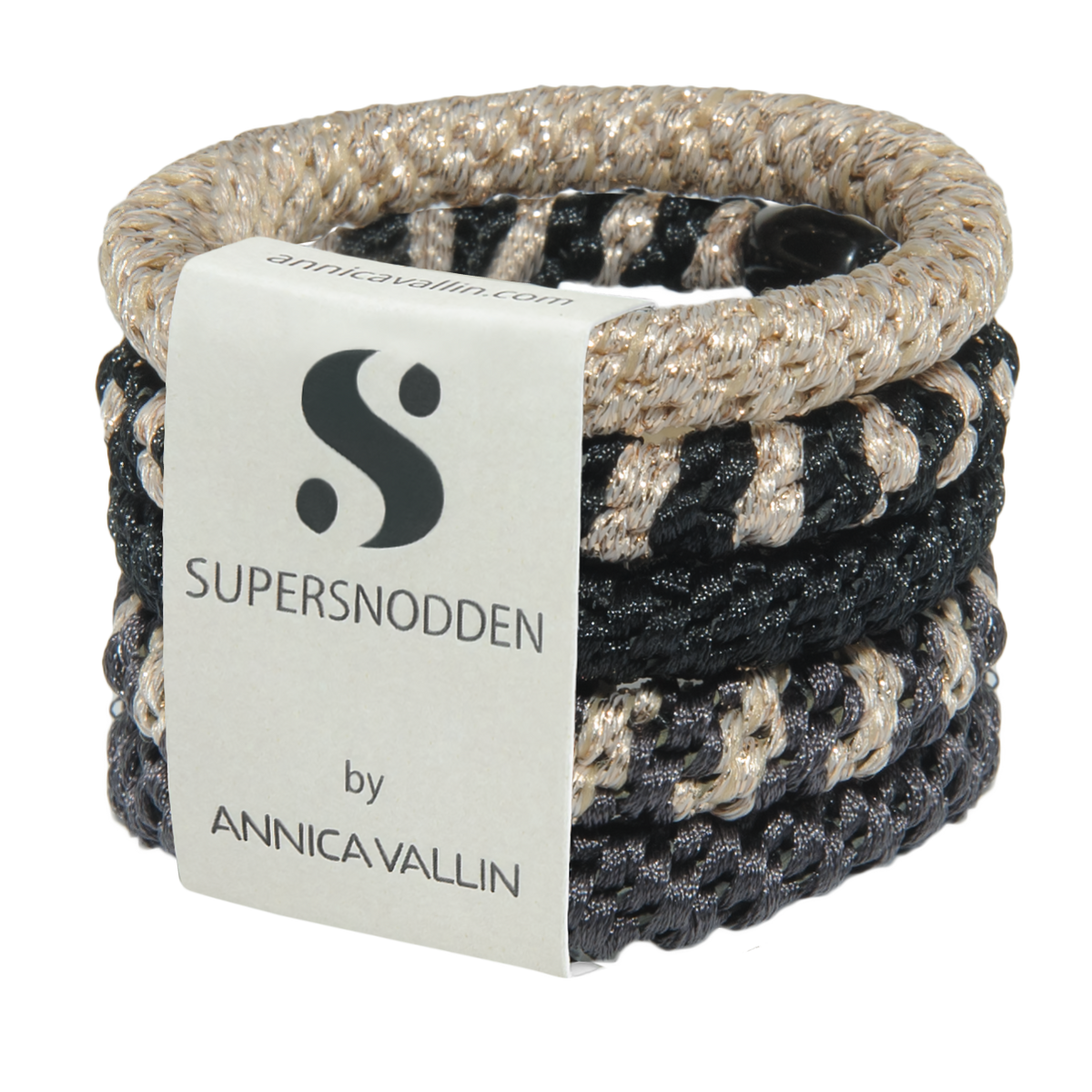 ANNICA VALLIN - Haargummis 5St. Metallic-Glimmer
