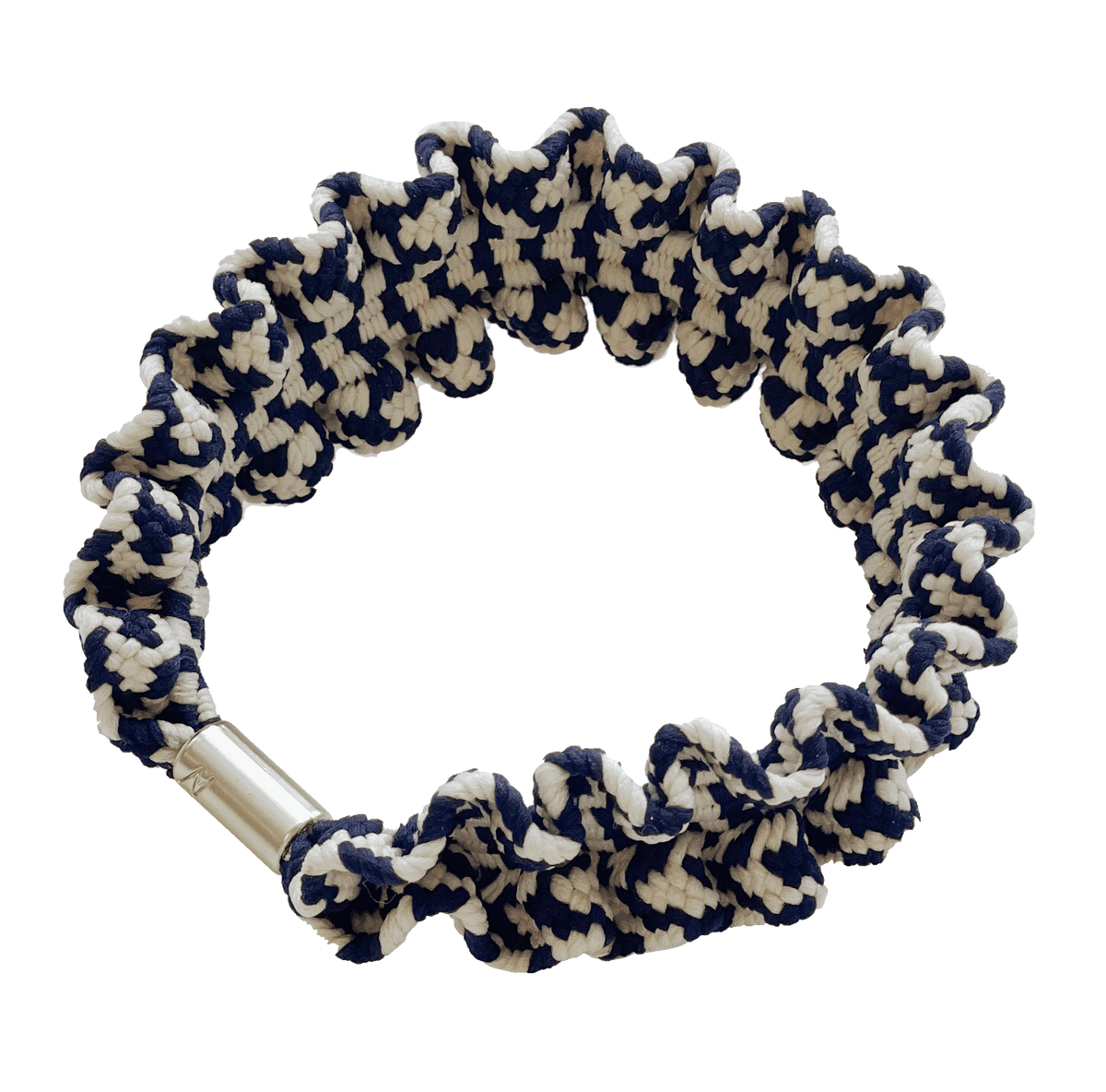 ANNICA VALLIN - Wellenförmiges Haargummi Blaubeere & Elfenbein