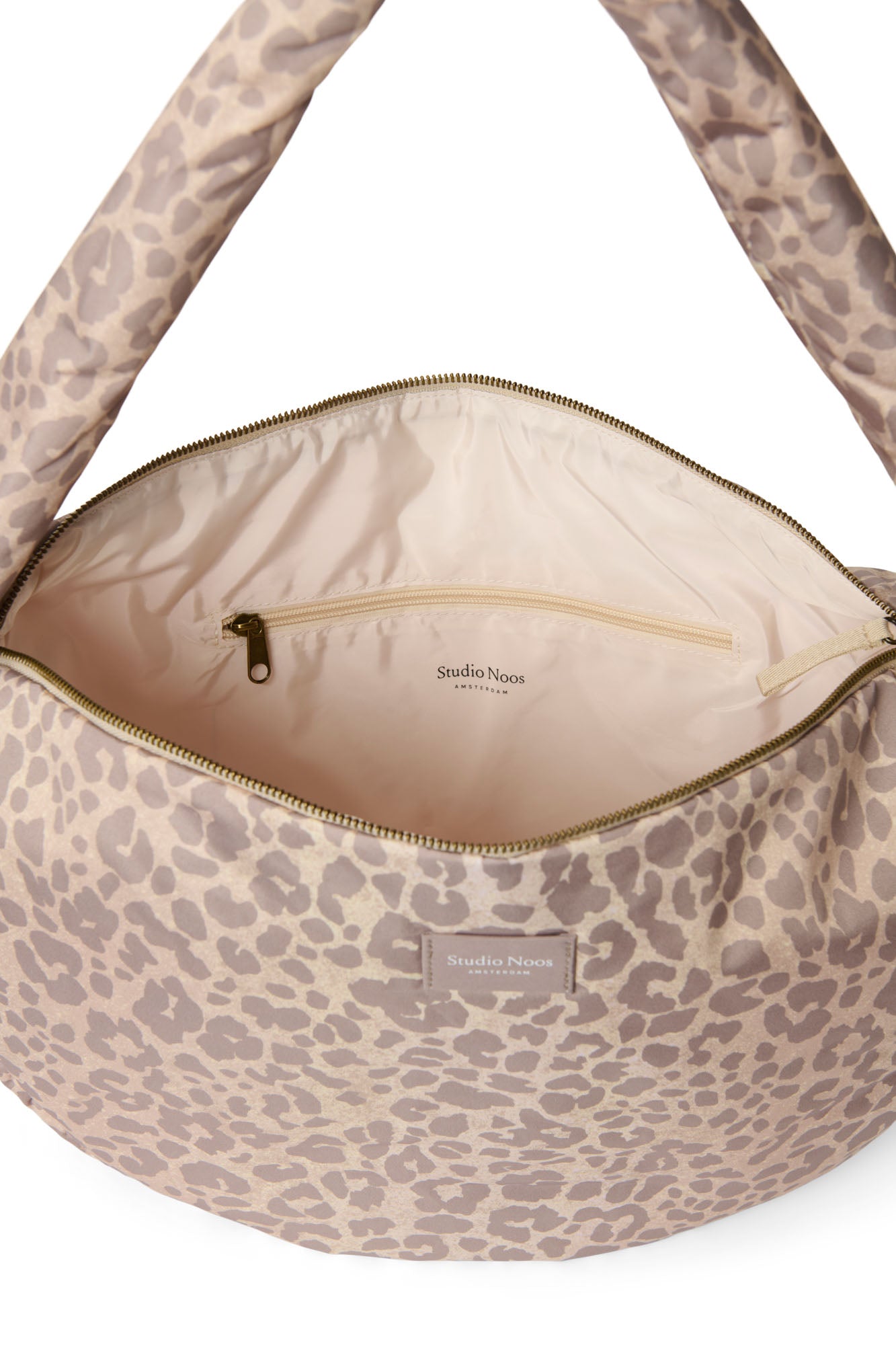Studio Noos - Cross Body Tasche Puffy Beige Leopard
