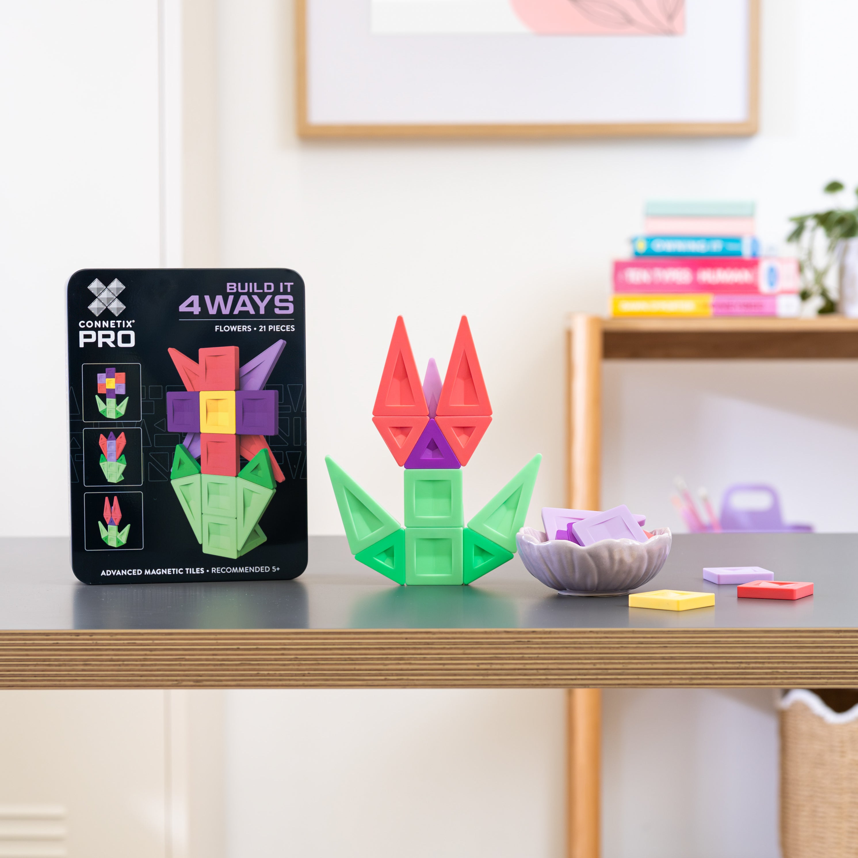 connetix - Magnetbausteine PRO Build It 4 Ways: Blumen