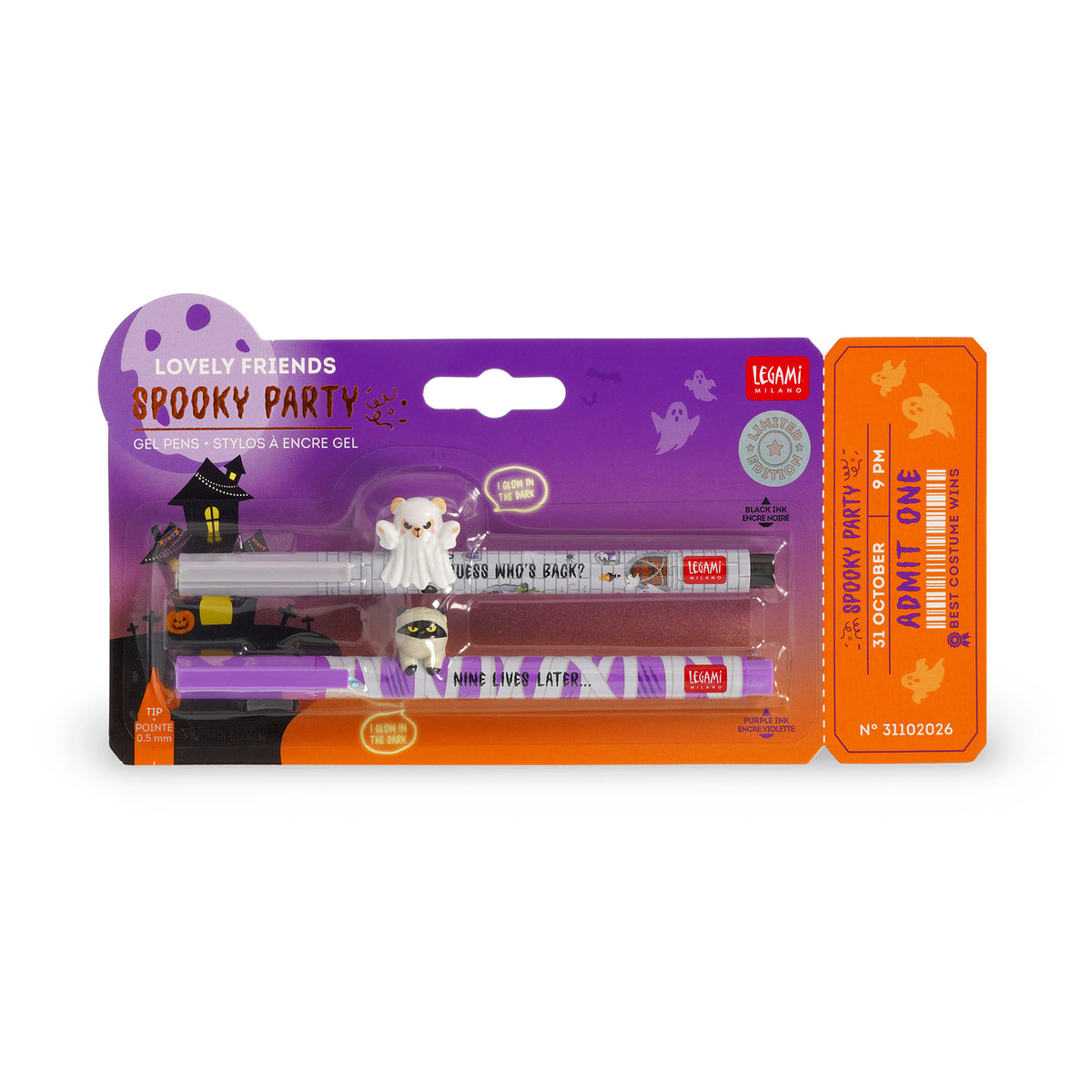 Legami - HALLOWEEN Gelstifte Lovely Friends 2er Set Spooky Party
