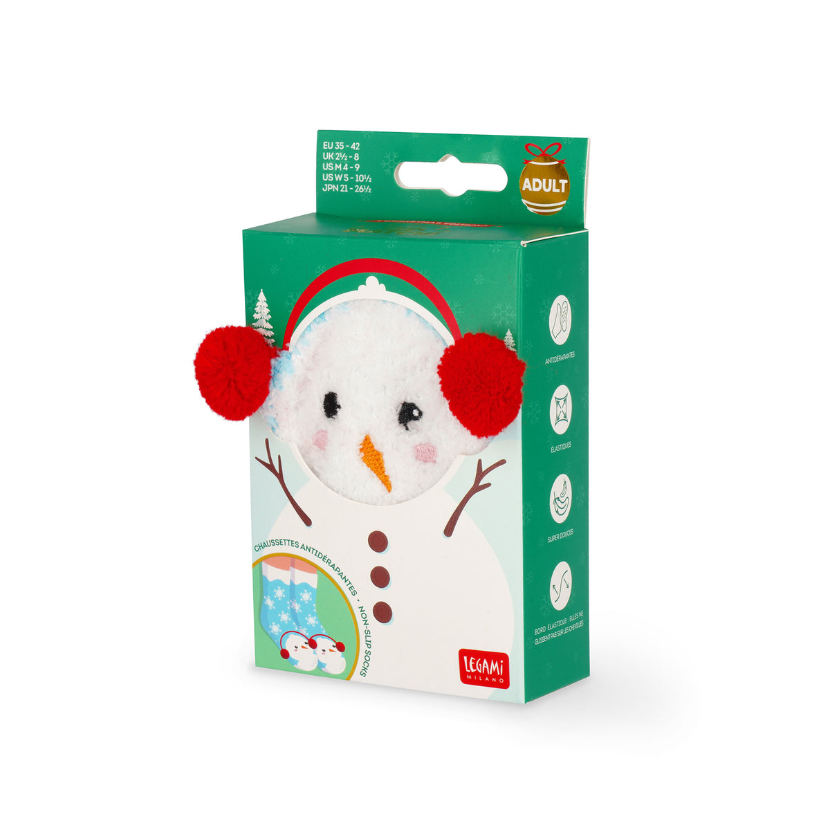 Legami - Rutschfeste Socken: It's a Match! Snowman