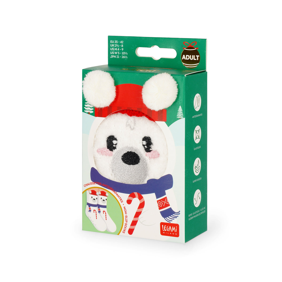 Legami - Rutschfeste Socken: It's a Match! Polar Bear