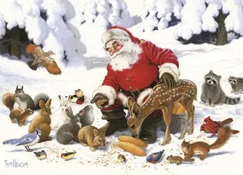 Cobble Hill - Puzzle Weihnachtsmann mit Waldtieren 350 Teile