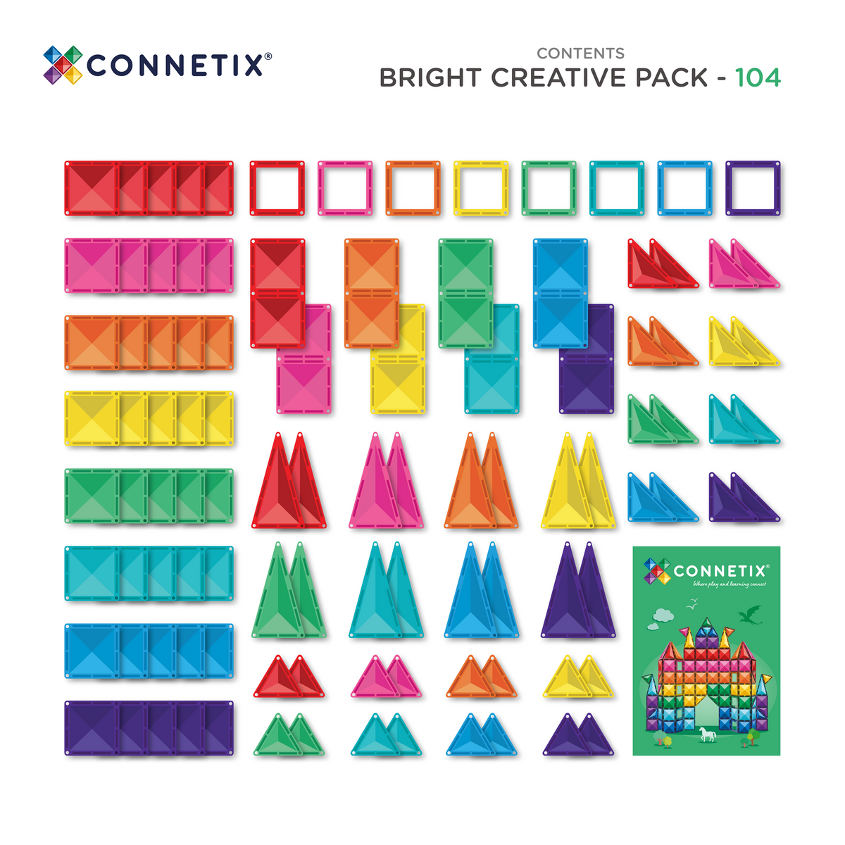 connetix - Magnetbausteine Bright Creative Pack 104-tlg.