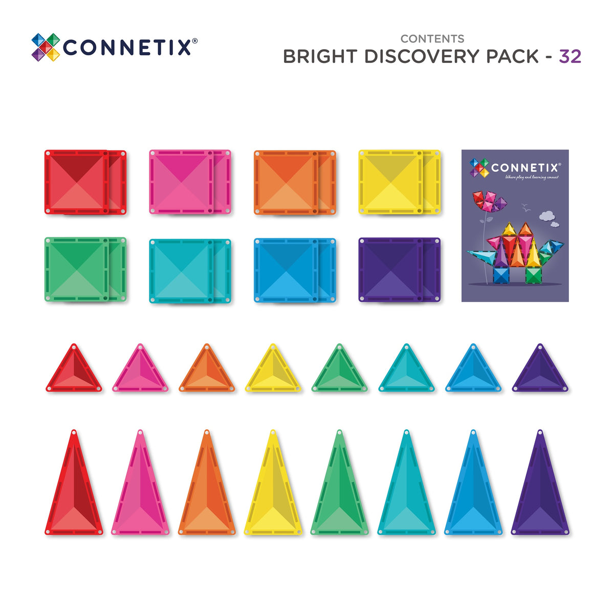 connetix - Magnetbausteine Bright Discovery Pack 32-tlg.