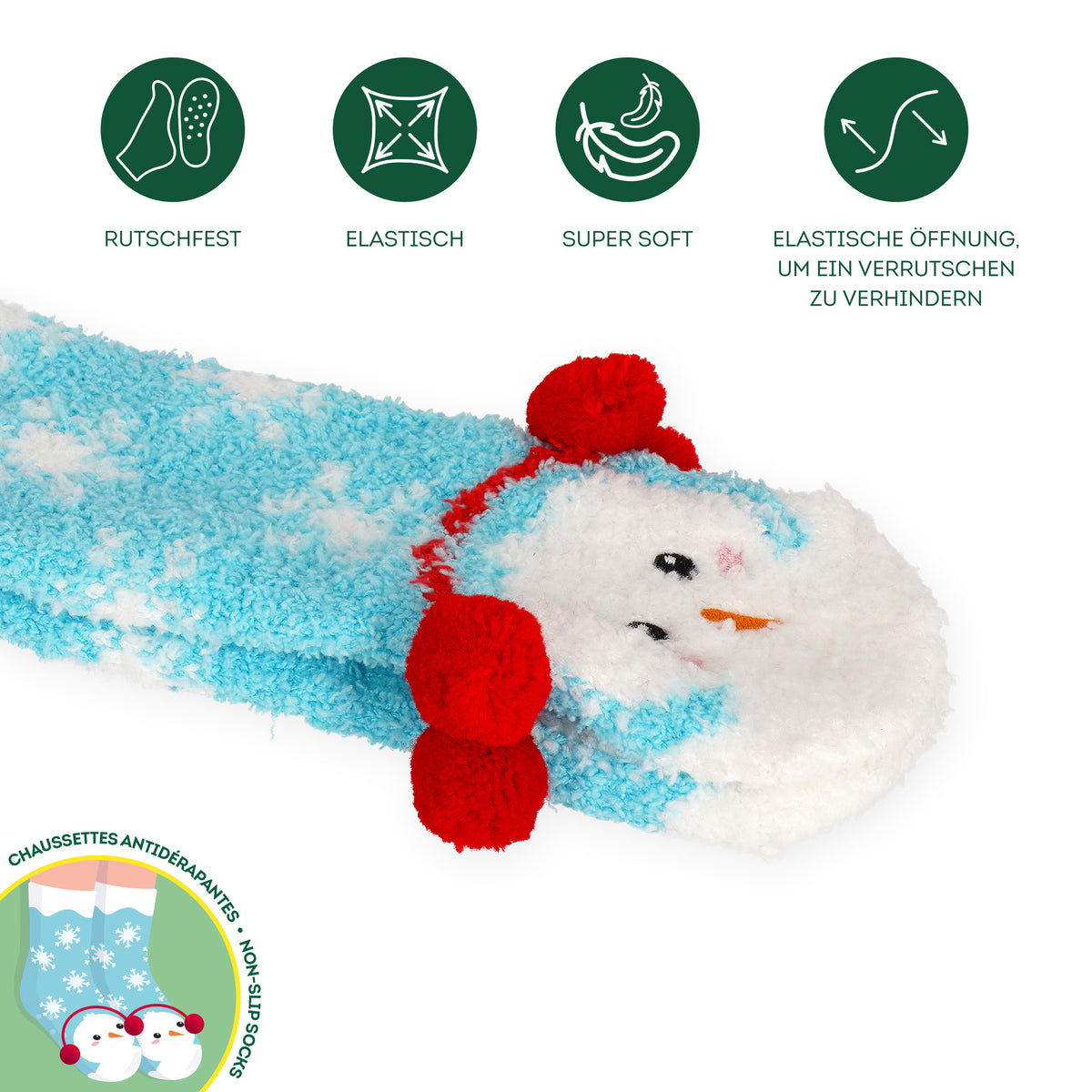 Legami - Rutschfeste Socken: It's a Match! Snowman