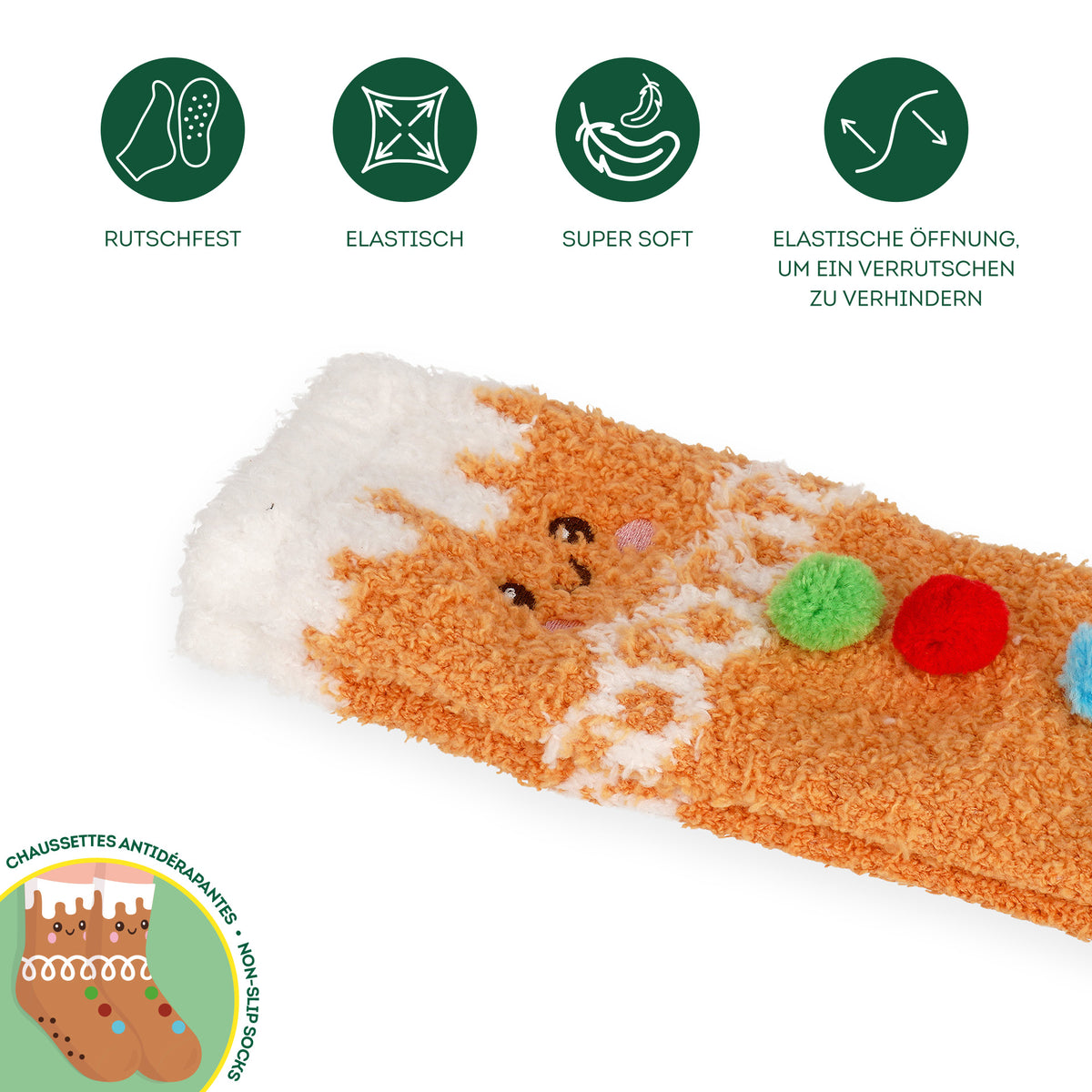 Legami - Rutschfeste Socken: It's a Match! Gingerbread