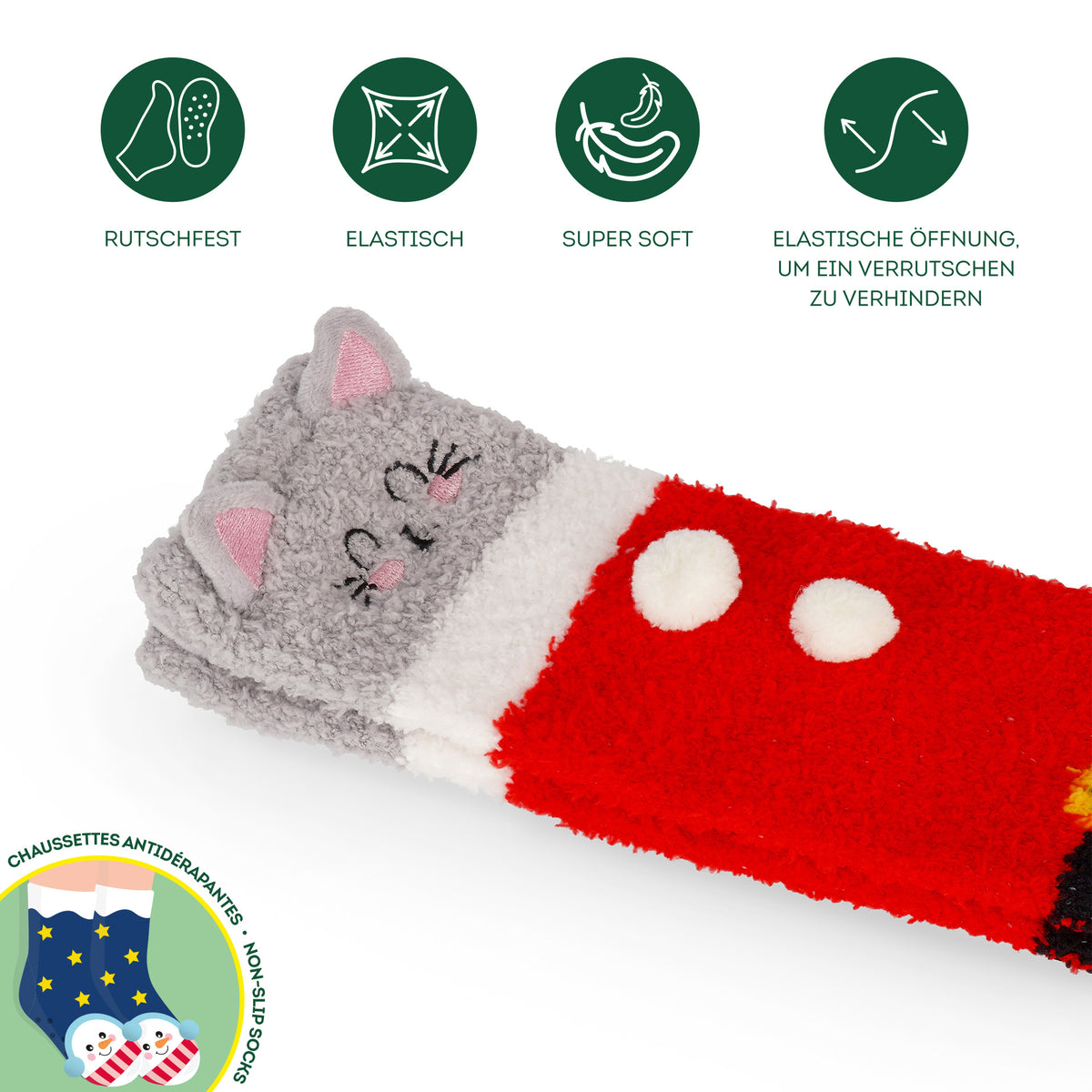 Legami - Rutschfeste Socken: It's a Match! Kitty