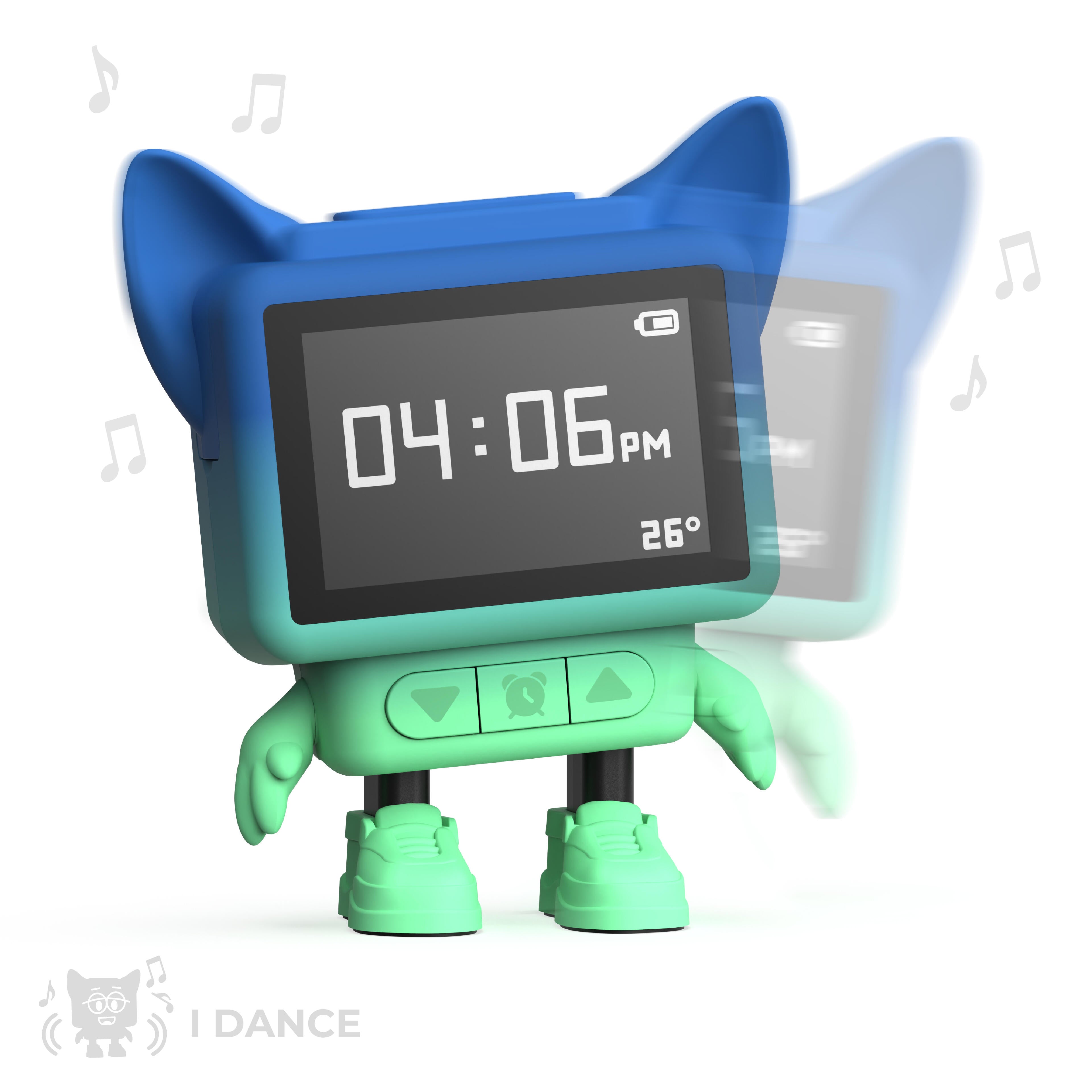 MOB - Wecker "Dancing Clock" Blue