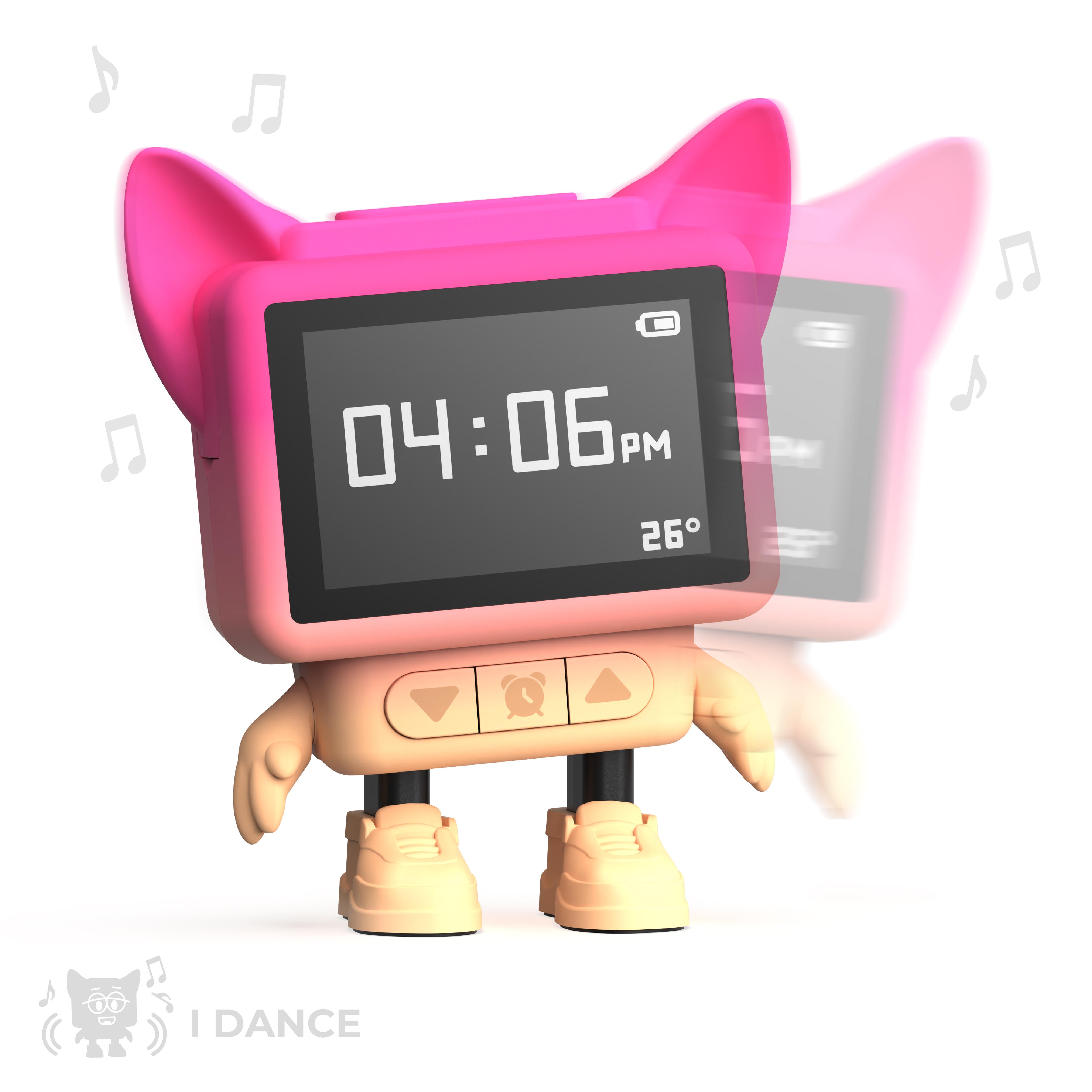 MOB - Wecker "Dancing Clock" Pink