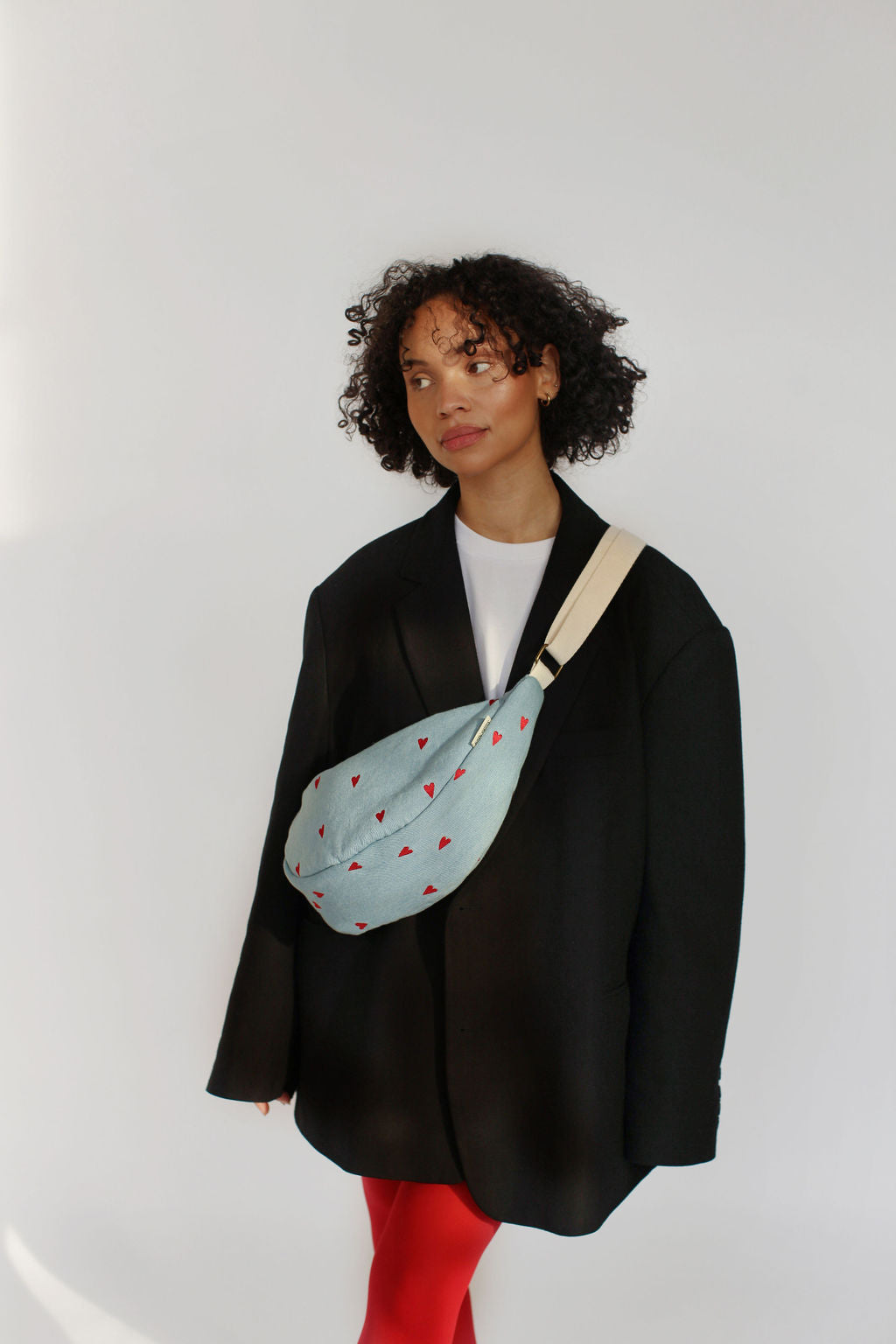 Studio Noos - Tasche Fanny Pack Denim Herzen