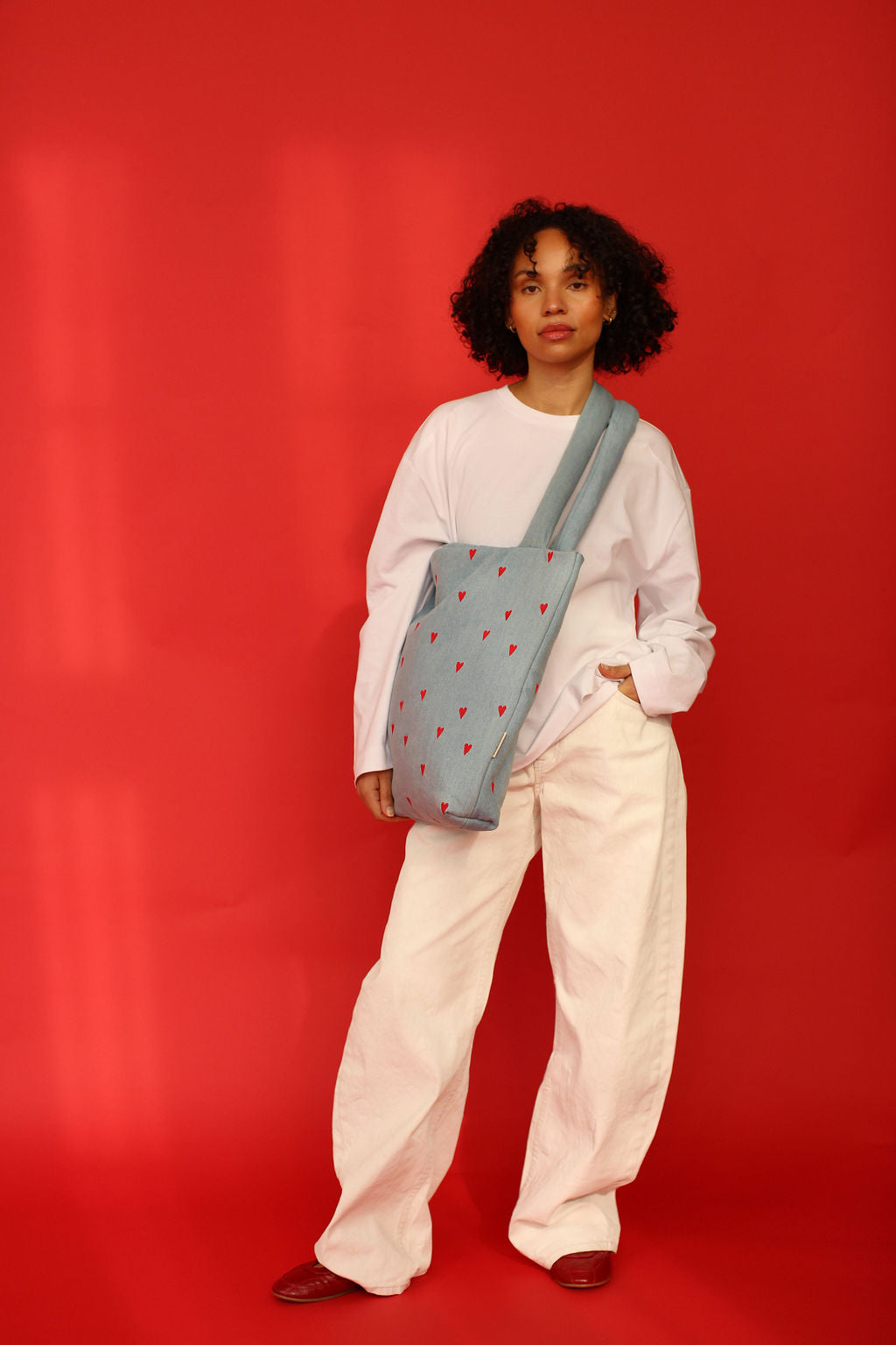 Studio Noos - Tasche Denim Herzen