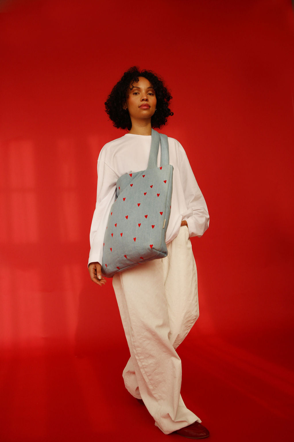 Studio Noos - Tasche Denim Herzen