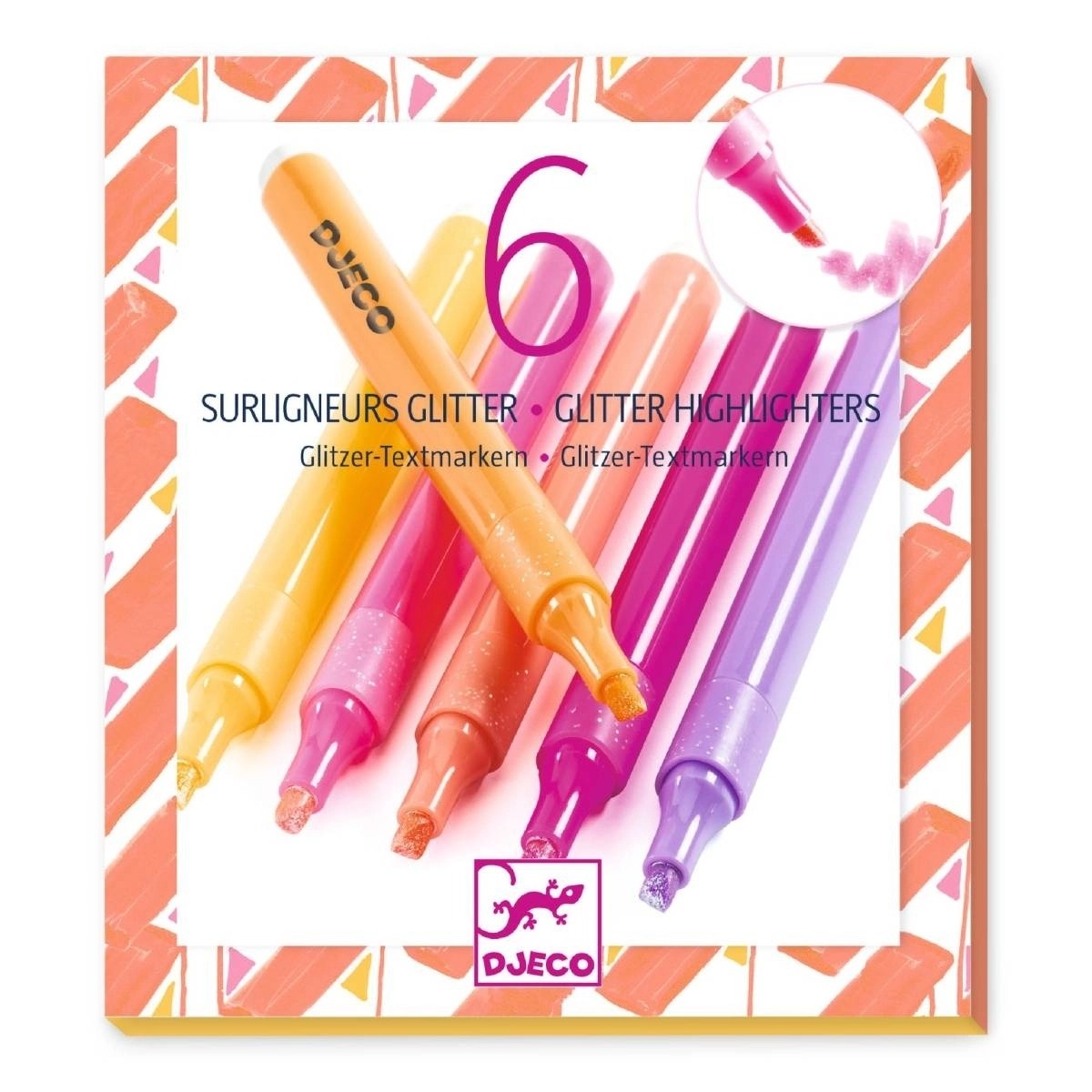 Djeco - Glitzer Marker Grapefruit 6St.