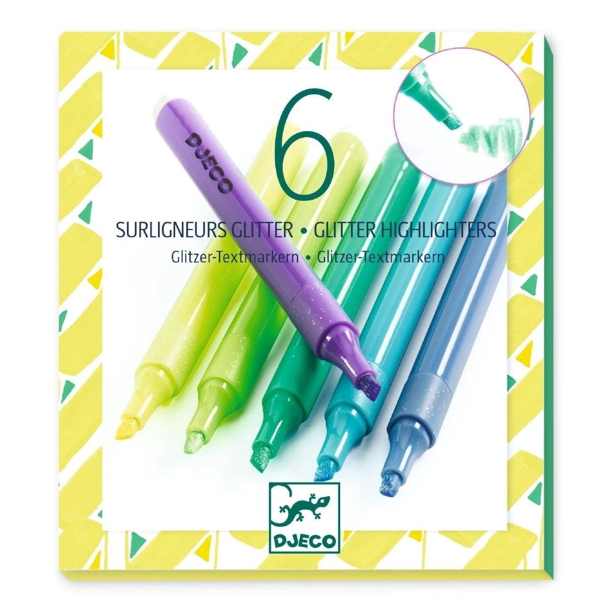 Djeco - Glitzer Marker Mojito 6St.