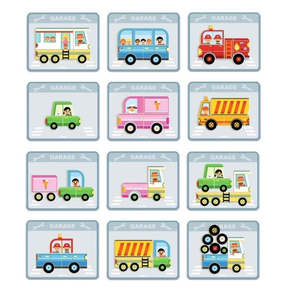 Djeco - Magnetspiel: Vehicles