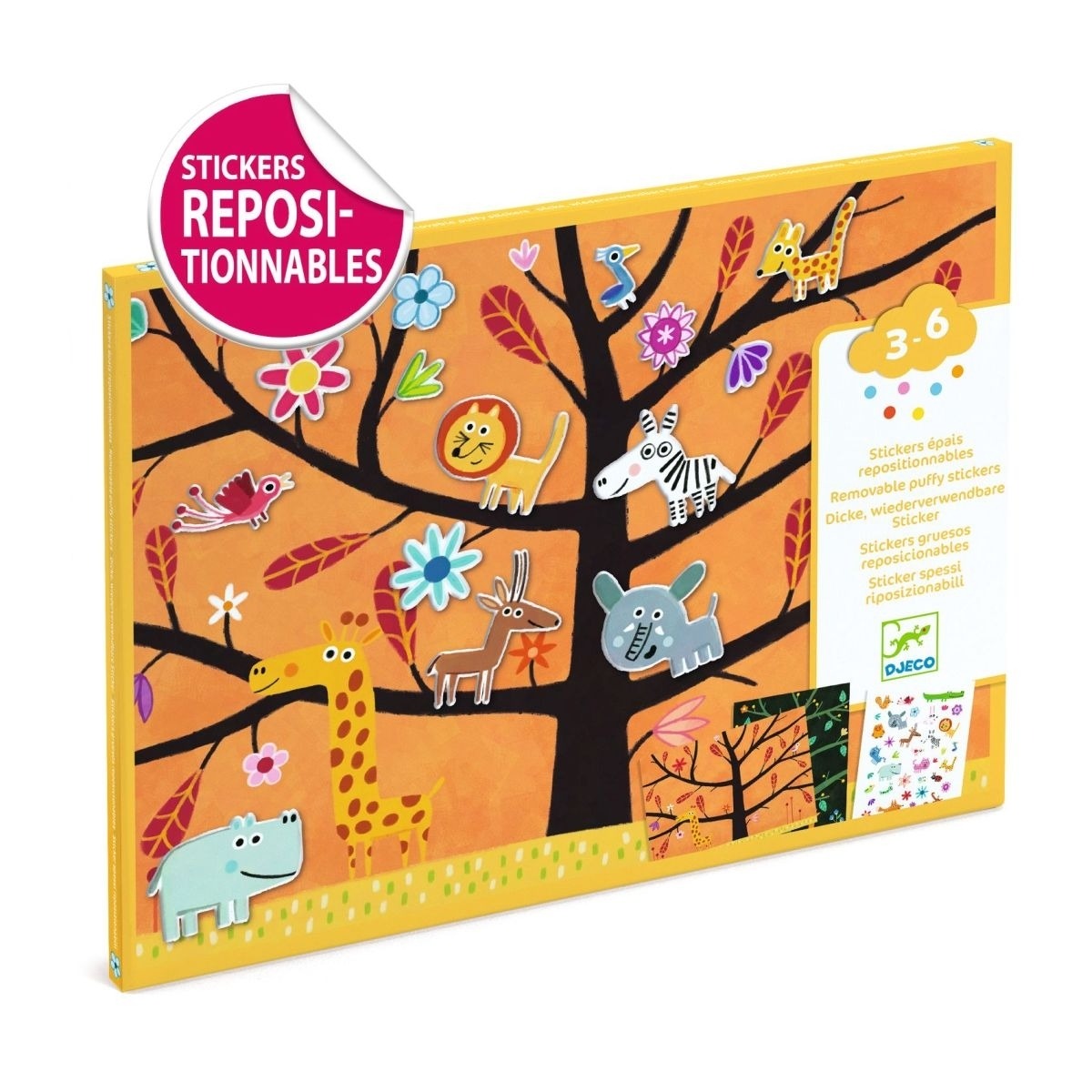 Djeco - Sticker: Tiere auf dem Baum