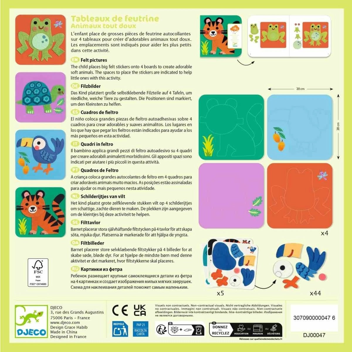Djeco - Weiche Filztiere