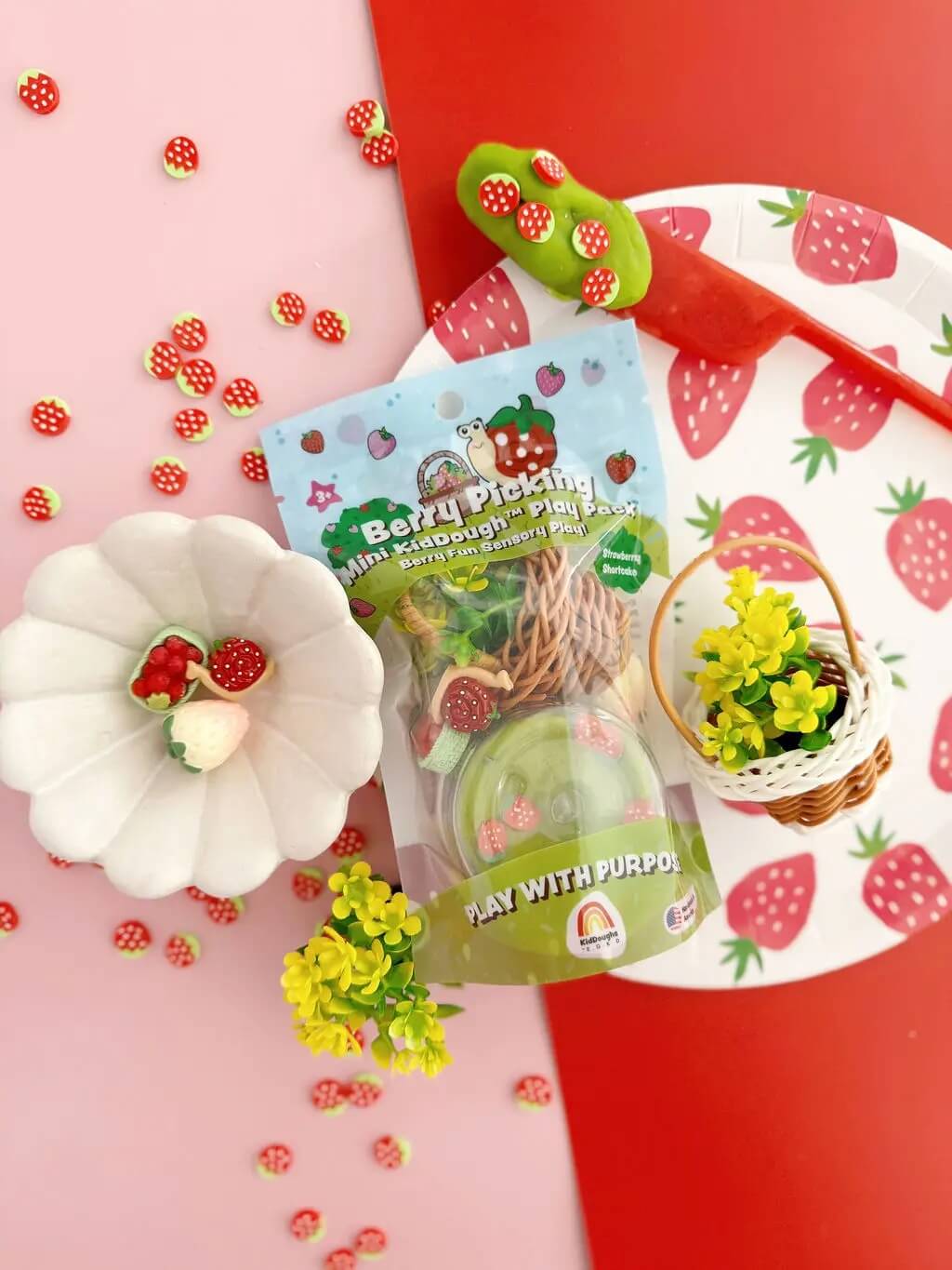 Earth Grown KidDoughs - Mini Knetset Beerenpflücken