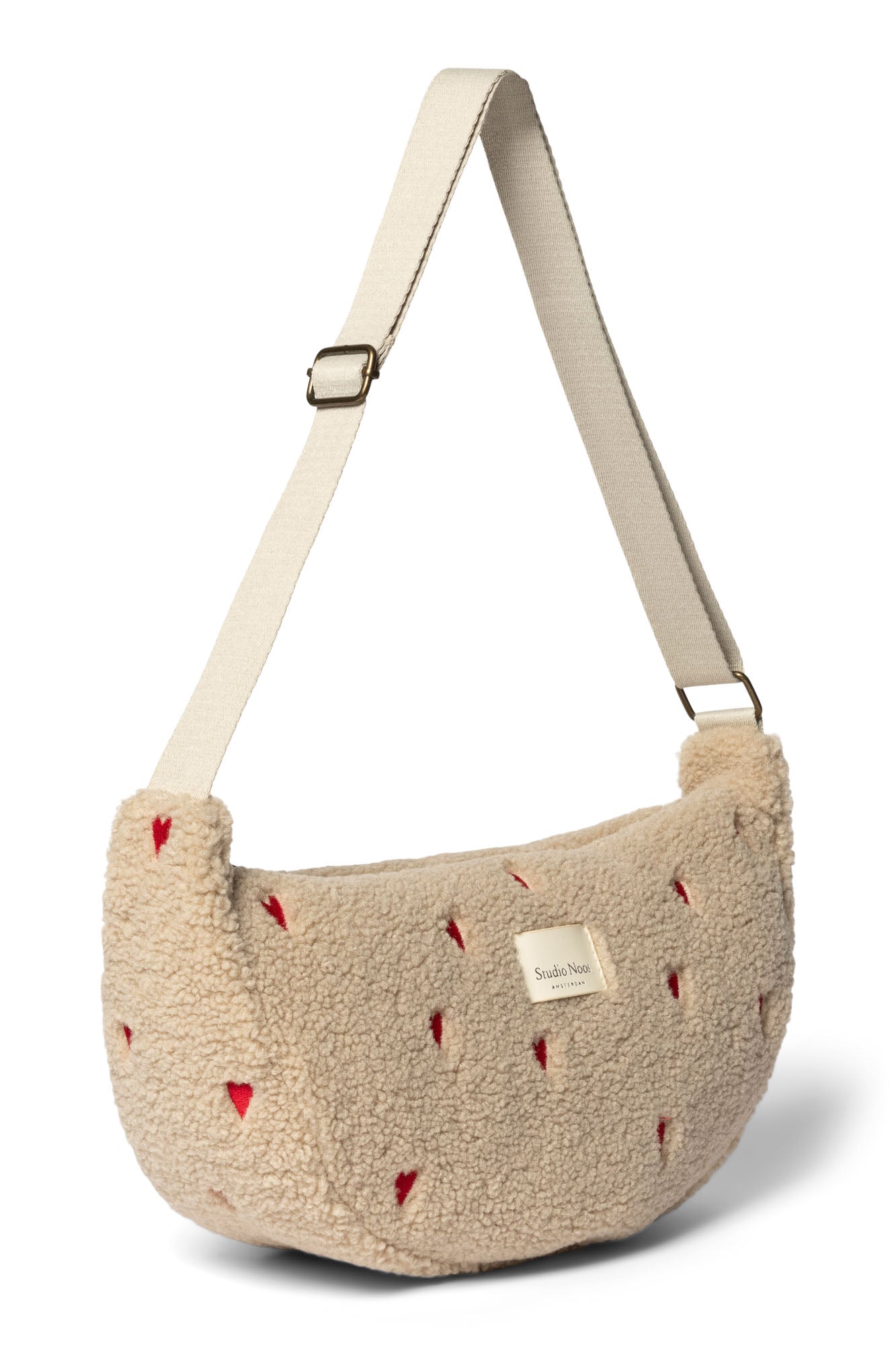 Studio Noos - Tasche Fanny Pack Ecru Teddy Hearts