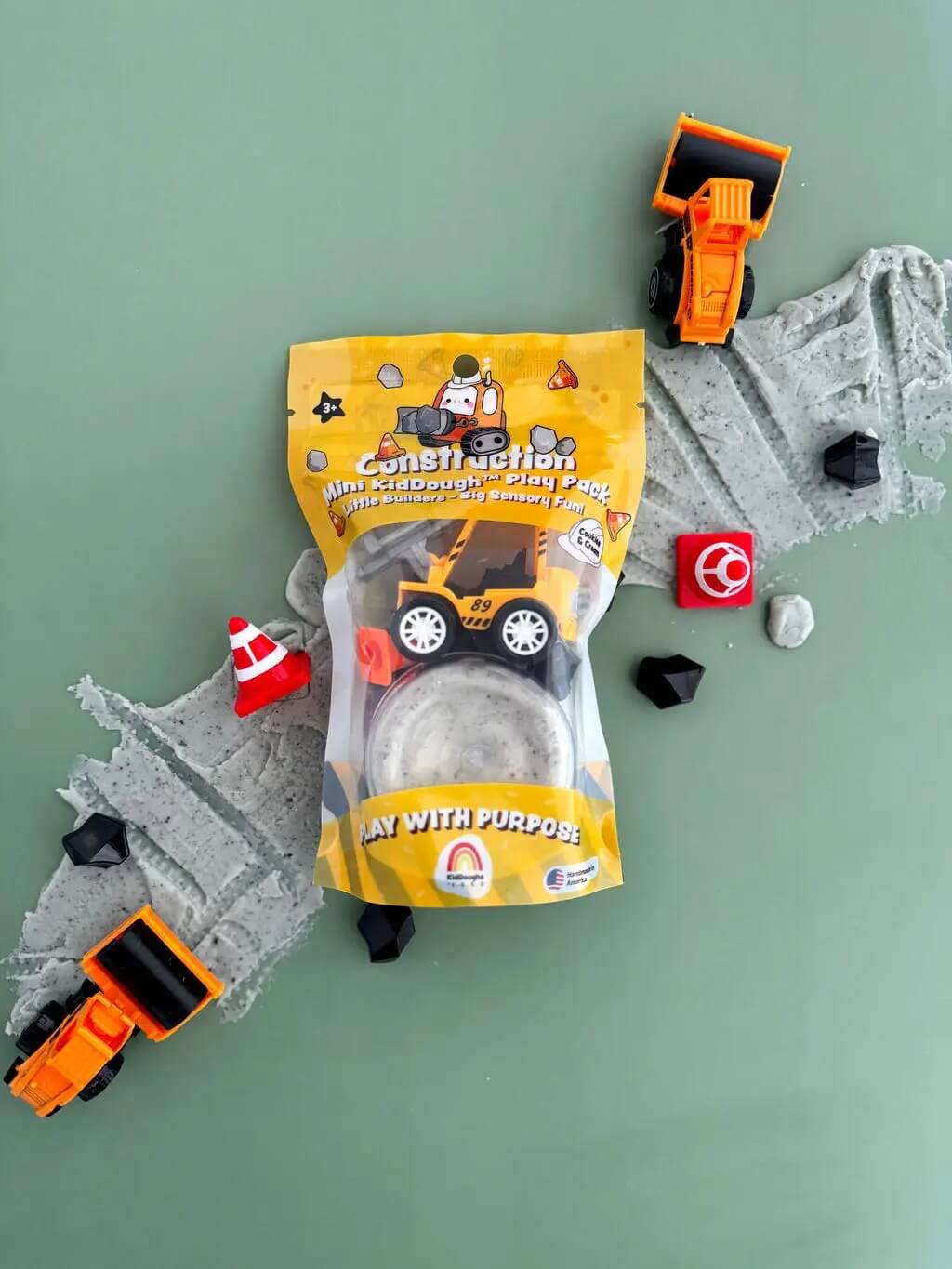 Earth Grown KidDoughs - Mini Knetset Baustelle