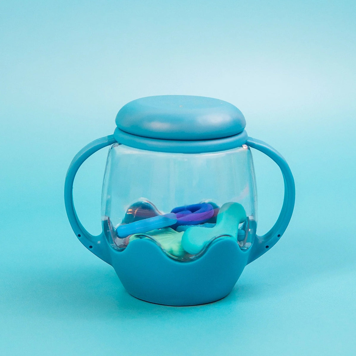 Glo Pals - Spielglas Mini Sensory Blau mit Inhalt