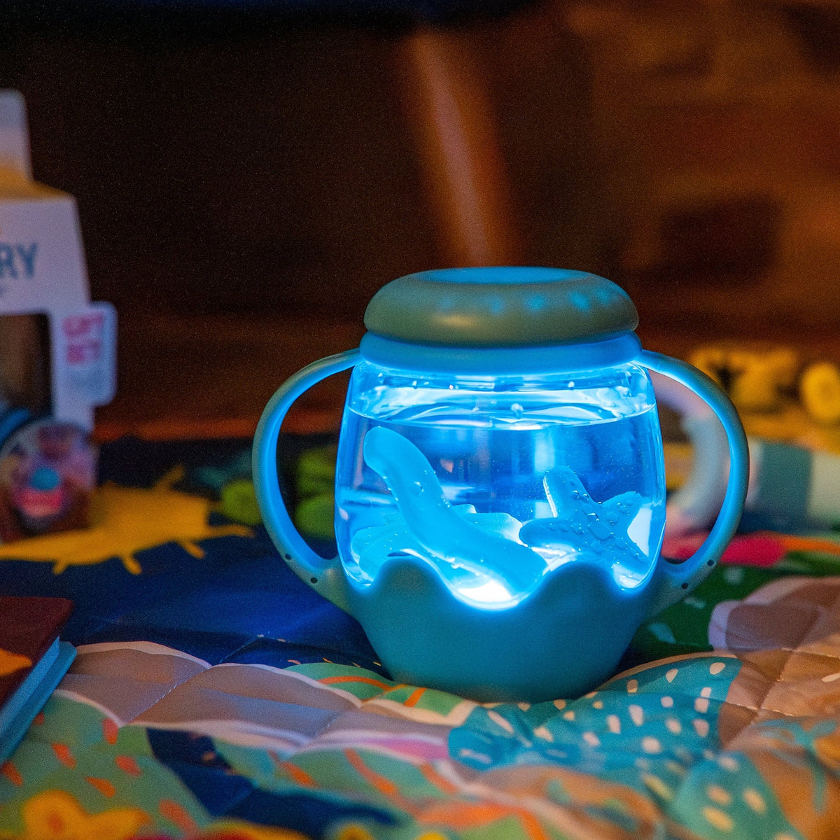 Glo Pals - Spielglas Mini Sensory Blau mit Inhalt